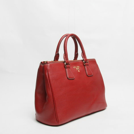 2014 Prada original grained calf tote bag BN2420 red